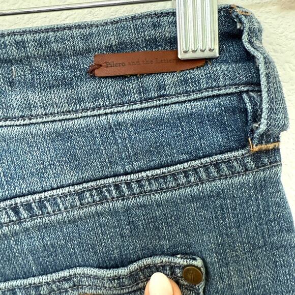 PILCRO Patchwork Embroidered Straight Leg Jeans Mid Rise Boho Indie Women 30 - Picture 5 of 6